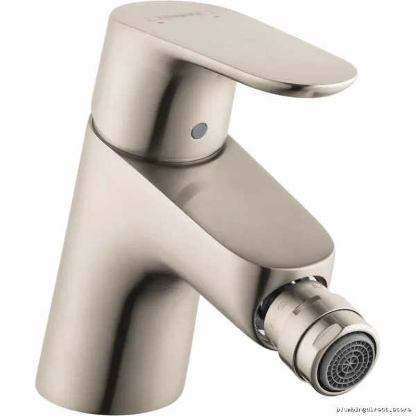 Hansgrohe Brushed Nickel Bidet Faucet with Single Hole Design