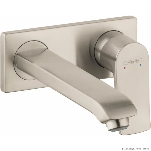 Brushed Nickel Single-Handle Wall-Mount Bath Faucet | Model #Hansgrohe