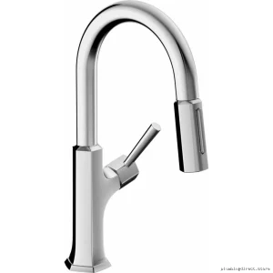 Hansgrohe Chrome Locarno Kitchen Prep Faucet with Pulldown Spray