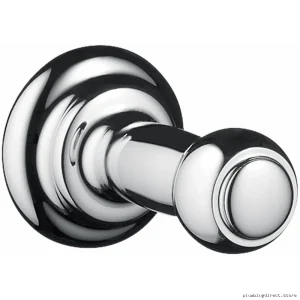 Stylish Chrome Robe Hook - Hansgrohe Bathroom Wall Mount Accessory 06099000