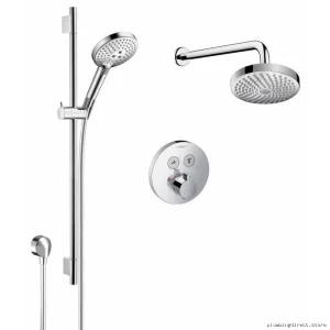 Thermostatic Adjustable Round Showerhead Kit - HG-KIT6 Hansgrohe Chrome