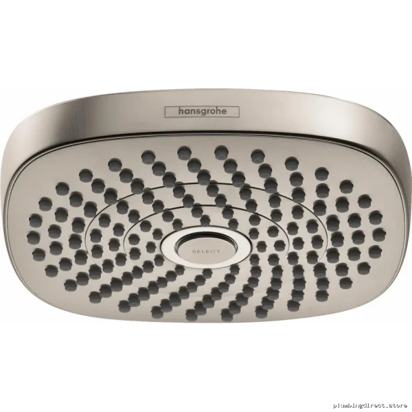 Hansgrohe Croma Select E 180 Shower Head 2 Spray Modes Brushed Nickel