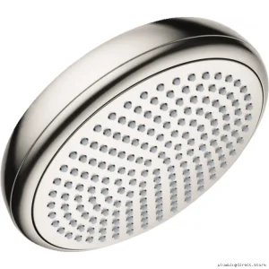Hansgrohe Crometta 160 High-Pressure 1-Jet Shower Head - Luxury Brushed Nickel Finish