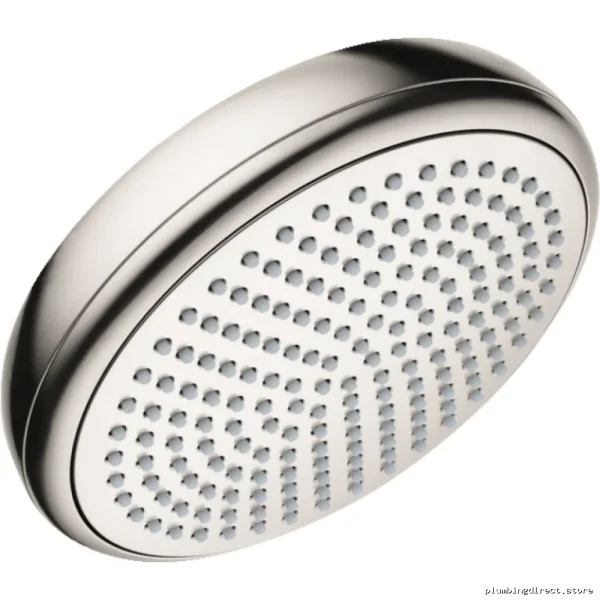 Hansgrohe Crometta 160 High-Pressure 1-Jet Shower Head - Luxury Brushed Nickel Finish