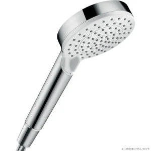 Hansgrohe Crometta Vario 2-Jet Hand Shower - Chrome/White Finish