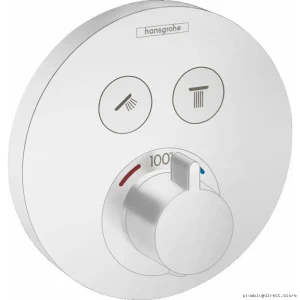 Hansgrohe Dual Function Thermostatic Shower Trim - Matte White