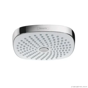 Hansgrohe Eco-Friendly Dual-Jet Water-Saving Shower Head White/Chrome