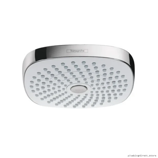 Hansgrohe Eco-Friendly Dual-Jet Water-Saving Shower Head White/Chrome