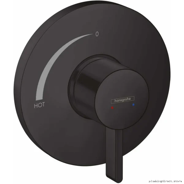 Hansgrohe Ecostat S Model 15739671 - Matte Black Pressure Balance Valve Trim