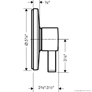 Hansgrohe Ecostat S Matte White Pressure Balance Shower Valve Trim