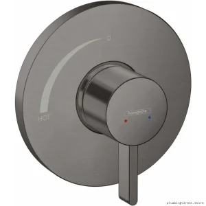 Hansgrohe Ecostat S Pressure Balance Valve Trim - Brushed Black Chrome Shower Fixture