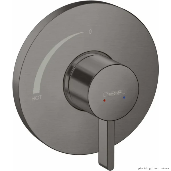 Hansgrohe Ecostat S Pressure Balance Valve Trim - Brushed Black Chrome Shower Fixture