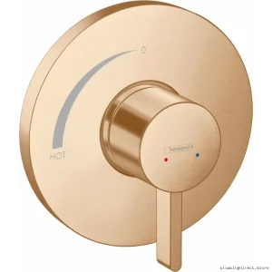 Hansgrohe Ecostat S Pressure Balance Valve Trim Shower Brushed Bronze 15739141