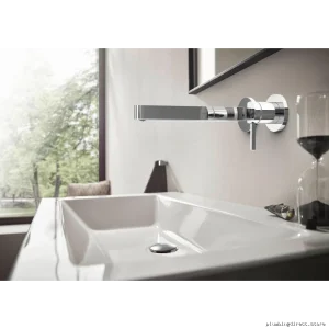 Hansgrohe Finoris Chrome Wall-Mounted Bathroom Faucet Trim