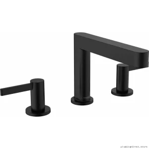 Hansgrohe Finoris Matte Black Widespread Faucet with Pop-Up Drain - 76033671