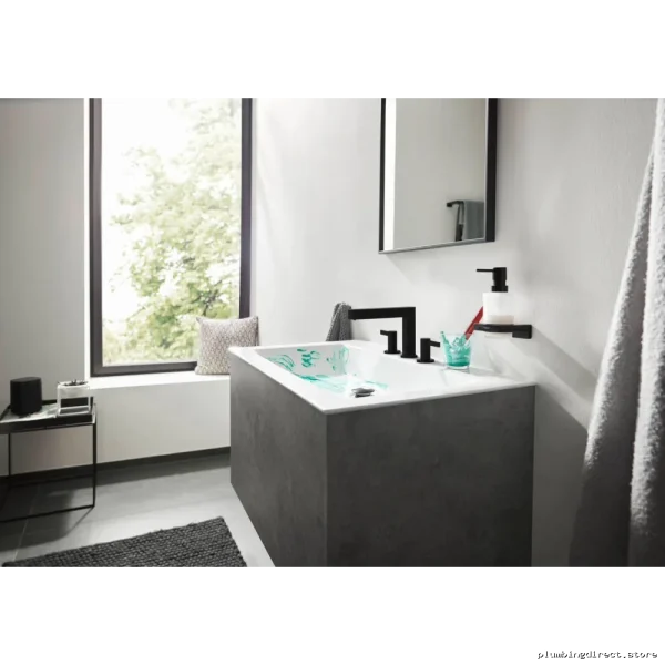 Hansgrohe Finoris Matte Black Widespread Faucet with Pop-Up Drain - 76033671 - Image 3