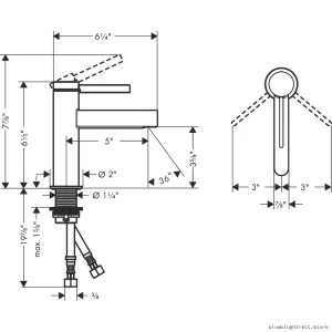 Hansgrohe Finoris 100 Single Hole Faucet with Pop-Up Drain - Brushed Nickel 76010821