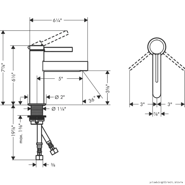 Hansgrohe Finoris 100 Single Hole Faucet with Pop-Up Drain - Brushed Nickel 76010821
