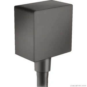 Hansgrohe FixFit Wall-Mount Check Valve Shower Outlet in Brushed Black Chrome