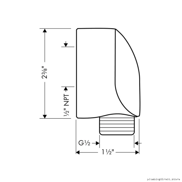 Hansgrohe FixFit Wall Outlet with Check Valve - Brushed Bronze - Image 2