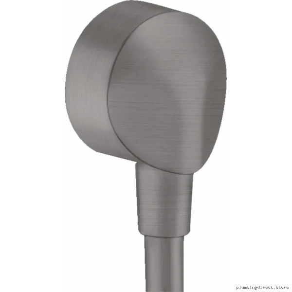 Hansgrohe FixFit Wall Outlet w/Anti-Siphon Check Valve - Brushed Black Chrome - Image 2