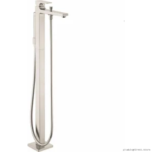 Hansgrohe Brushed Nickel Freestanding Tub Faucet with Hand Shower 32532821