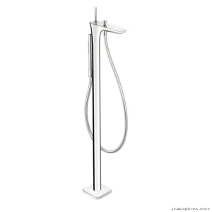 Hansgrohe Freestanding Tub Filler Trim with Chrome Finish - Modern Bathroom Fixture