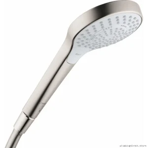 Hansgrohe Triple Spray Hand Held Showerhead - Brushed Nickel & Easy Grip