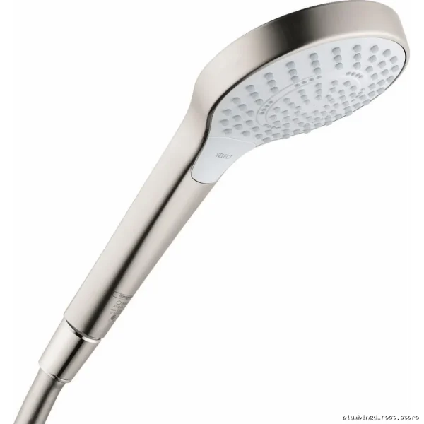 Hansgrohe Triple Spray Hand Held Showerhead - Brushed Nickel & Easy Grip