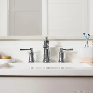 Chrome Wide-Spreader Vanity Faucet - Hansgrohe Joleena Model
