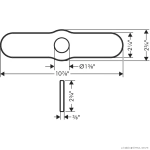 Hansgrohe Joleena #Model#KitchenFaucetBasePlate–StylishMatteBlackFinish