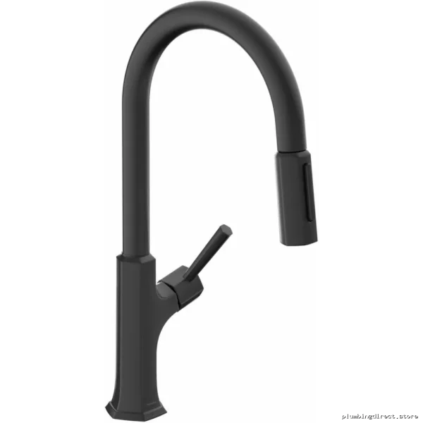 Hansgrohe Locarno Kitchen Faucet with Pull-Down Spray - Matte Black 04852670 - Image 2