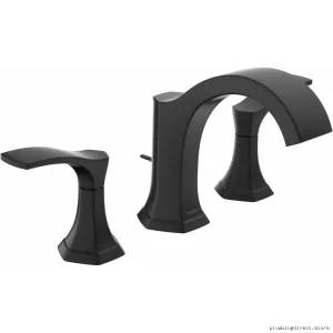 Hansgrohe 04813670 Locarno 110 Widespread Bathroom Faucet with Pop-Up Drain - Matte Black Finish
