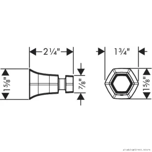 Hansgrohe Locarno Bathroom Hook - Matte Black Stainless Steel Shower Hook 04838670