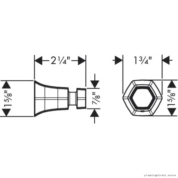 Hansgrohe Locarno Bathroom Hook - Matte Black Stainless Steel Shower Hook 04838670
