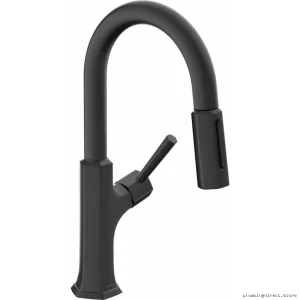Hansgrohe Locarno Matte Black Kitchen Faucet with Easy-Pull Spray 04853670