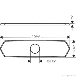 Matte-Black Hansgrohe Locarno Base Plate for Single-Hole Kitchen Faucet 04856670