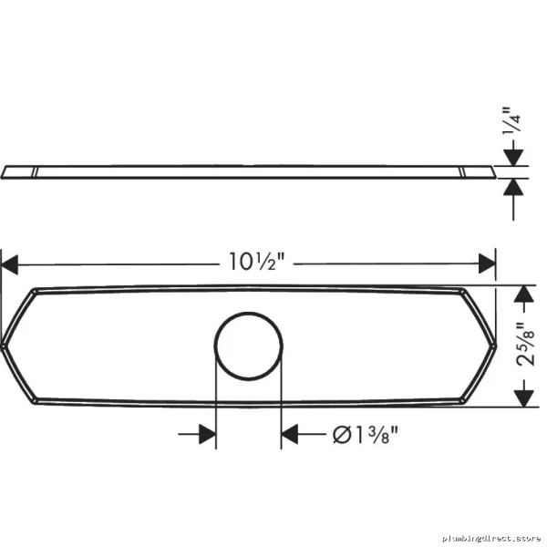 Matte-Black Hansgrohe Locarno Base Plate for Single-Hole Kitchen Faucet 04856670