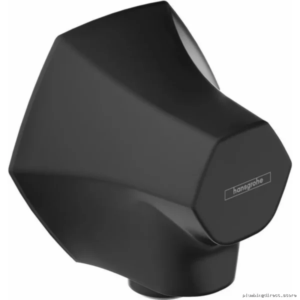 Hansgrohe Locarno Matte Black Wall Outlet with Check Valve - Image 2