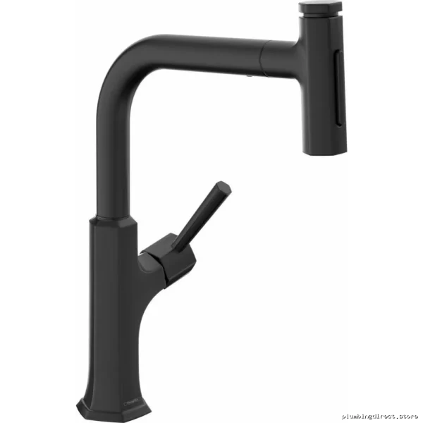 Pullout Spray Kitchen Faucet - Matte Black Locarno 04855670 Hansgrohe - Image 2