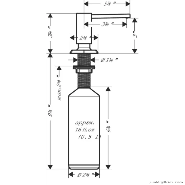 Hansgrohe Locarno 04857800 Soap Dispenser – Modern Stainless Steel Bathroom Accessory