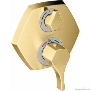 Hansgrohe Locarno #ThermostatTrimVolCtrlDvrBrushGoldOptic