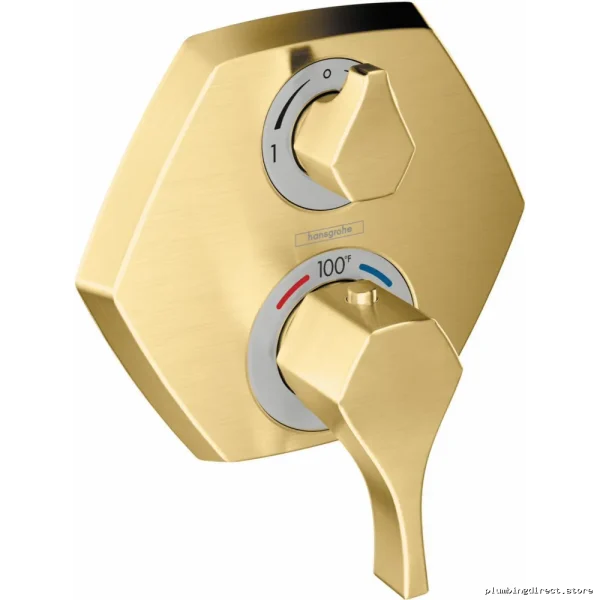 Hansgrohe Locarno #ThermostatTrimVolCtrlDvrBrushGoldOptic