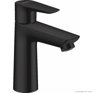 Hansgrohe Matte Black Bathroom Faucet with Pop-Up Drain Talis E110