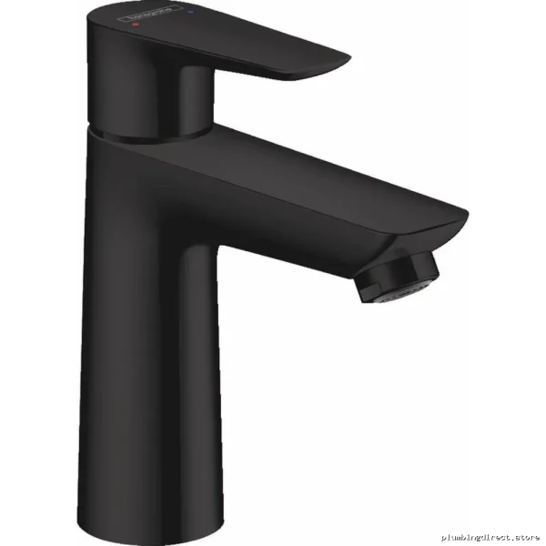 Hansgrohe Matte Black Bathroom Faucet with Pop-Up Drain Talis E110