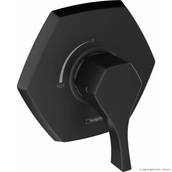 Locarno Matte Black Pressure Balance Valve Trim – 04822670 Faucet Accessory Hansgrohe
