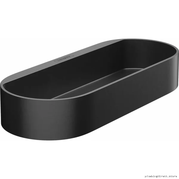 Hansgrohe WallStoris Matte Black Space-Saving Bathroom Storage Basket