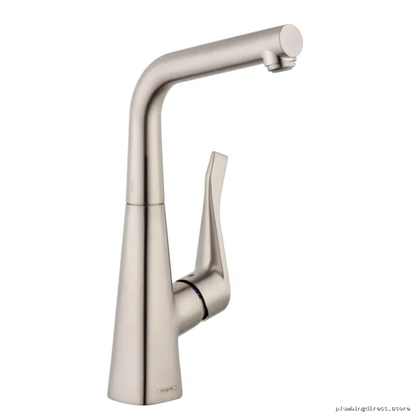 Hansgrohe Metris Kitchen Bar Prep Faucet in Stainless Steel Optic Finish