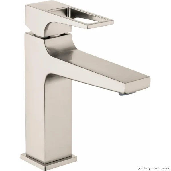 Hansgrohe Metropol 110 Brushed Nickel Bathroom Faucet Single Hole Pop-Up Drain