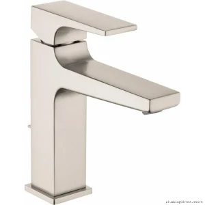 Hansgrohe Metropol 110 Single-Hole Bathroom Faucet with Pop-Up Drain, Brushed Nickel
